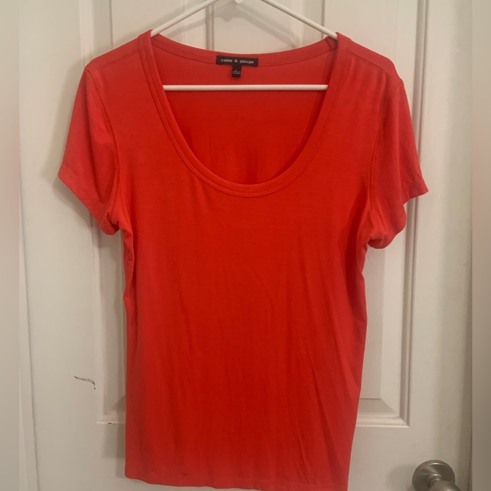 Never worn orange silky tee